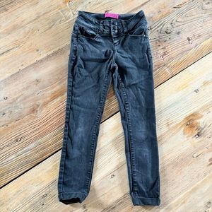 Wax Jean Black Denim Skinny Jeans Sz 0